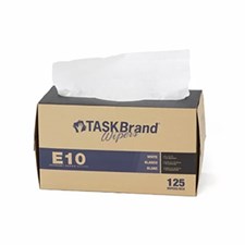 TASKBrand® E10 Economy Series TAD Wipers, White, 9.06"x9.84", Interfold, 125/bx, 18 bxs/cs