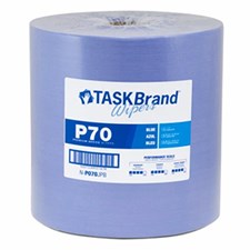 TASKBrand® P70 Premium Series Wipers, Hydrospun, Blue, 12"x12", Heavy Duty, Jumbo Roll, 870/rl, 1 rl/cs