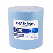 TASKBrand® P80 Premium Series Wipers, Hydrospun, Blue, 12"x12", Premium Duty, Jumbo Roll, 475/rl, 1 rl/cs