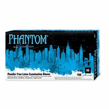 Art Noir® Phantom® 6 Mil Black Latex Textured Powder-Free Exam Gloves, 10 bxs/cs